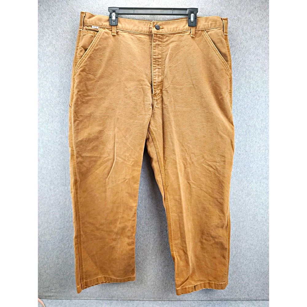 Carhartt FRB81 FR Brown Canvas Cotton Work Pants Men's 40x32